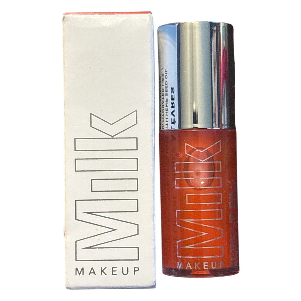 NEW Milk Makeup Kush Lip Oil Orange Crush Sheer Tinted Hemp Seed Oil 0.18 oz